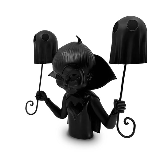 "George’s Halloween Portrait" Vinyl Art Sculpture MATTE BLACK by Tara McPherson x Martian Toys