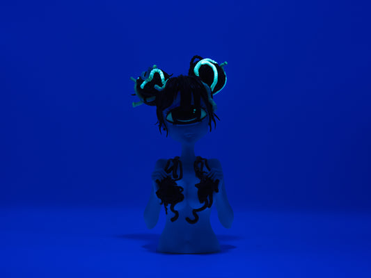 ZAIRA Cylalume GID Edition by Distortedd (Martian Toys Exclusive)