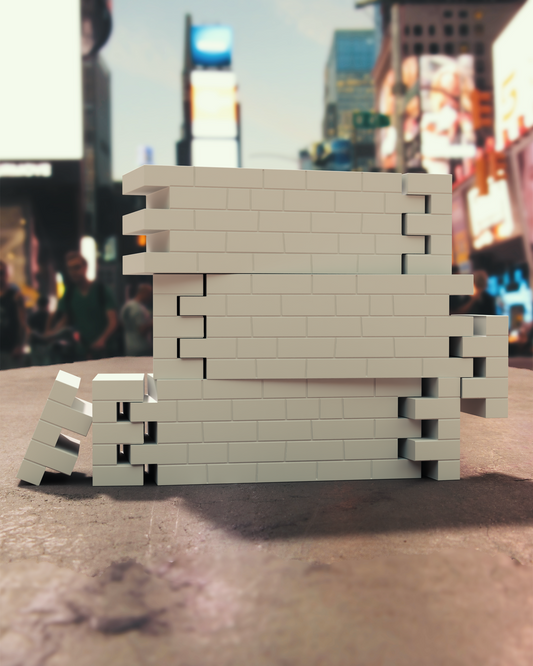 Blockbusterz - a Vinyl Mural Wall Set - 3 Piece DIY by Martian Toys