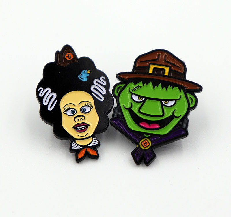 MonsterBeachParty - Frankenscout Enamel Pins by Bruckaroni