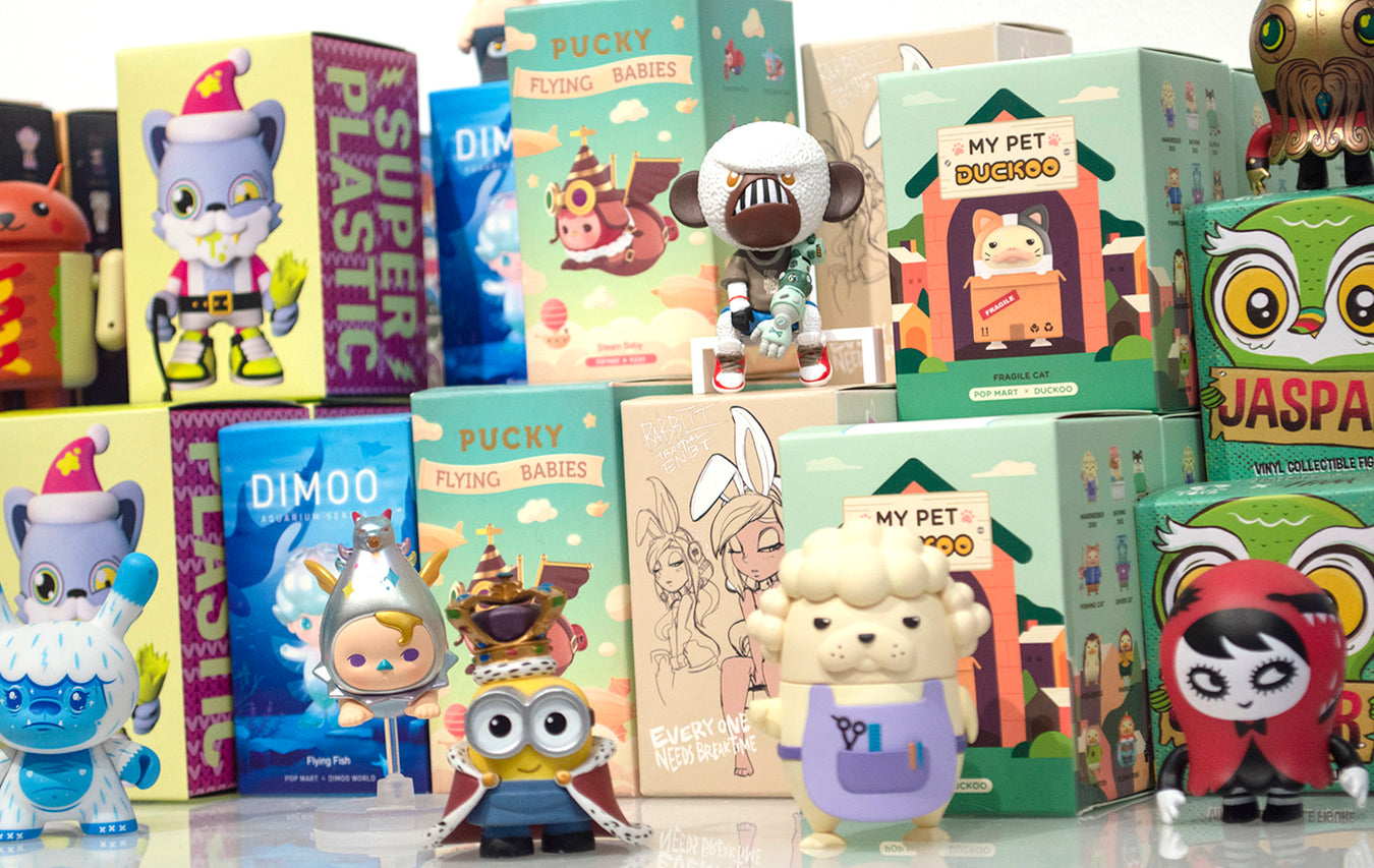 Blindboxes-or-surprise-boxes-are-the-spreadable-joy-of-designer-toys-figures-like-pucky-dimoo-dunny-janky-mystery-minis-by-companies-like-popmart-funko-kidrobot-superplastic-and-more