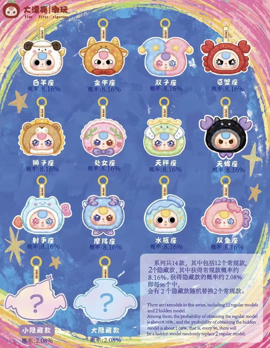 Baby Three: Zodiac Plush Keychain Blind Box