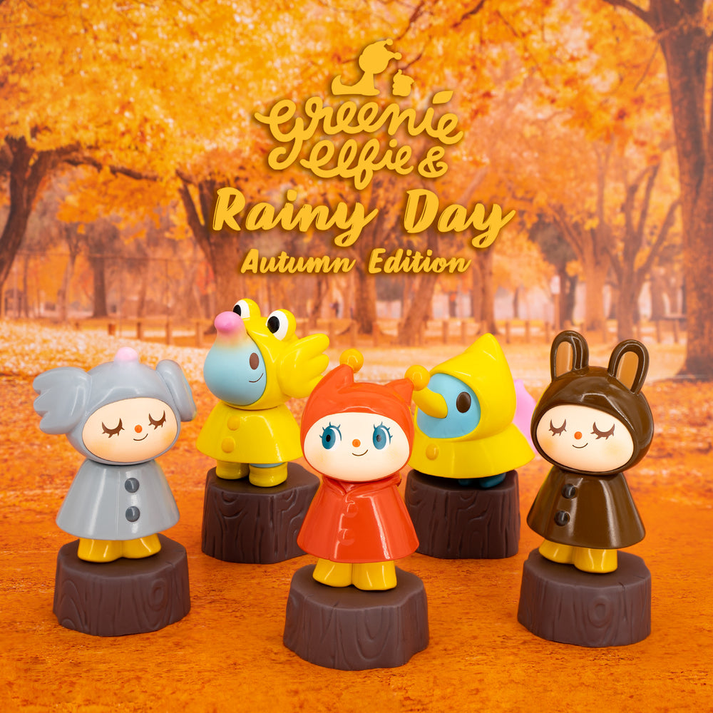Greenie and Elfie Rainy Day Autumn Edition by Unbox Industries