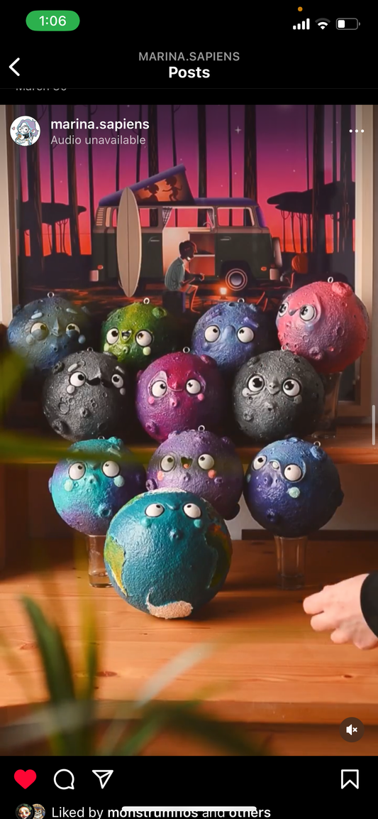 2 Cute 2 Compute 2 — "Moons and Earth" by Marina Sabio