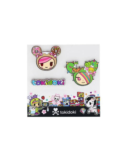 Kawaii Metropolis Enamel Pin 3-Pack by TokiDoki