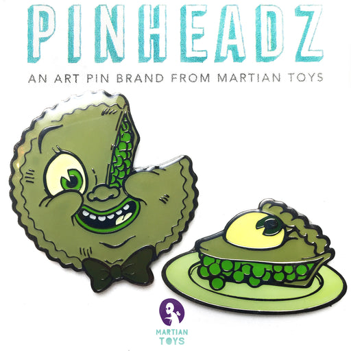 Pinheadz  - Atomic Green Pie Enamel Pins by Nouar