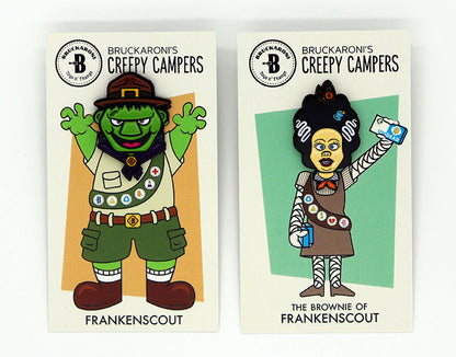 MonsterBeachParty  -  Frankenscout Enamel Pins by Bruckaroni