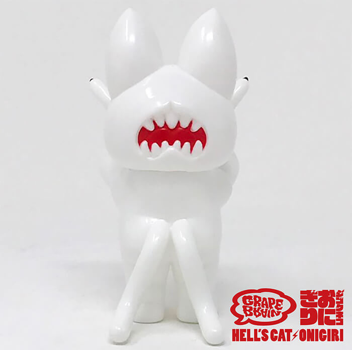 Hell's Cat Onigiri - White by Grape Brain