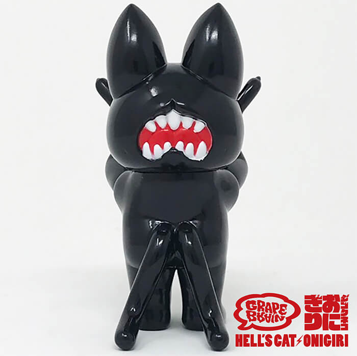 Hell's Cat Onigiri - Black by Grape Brain