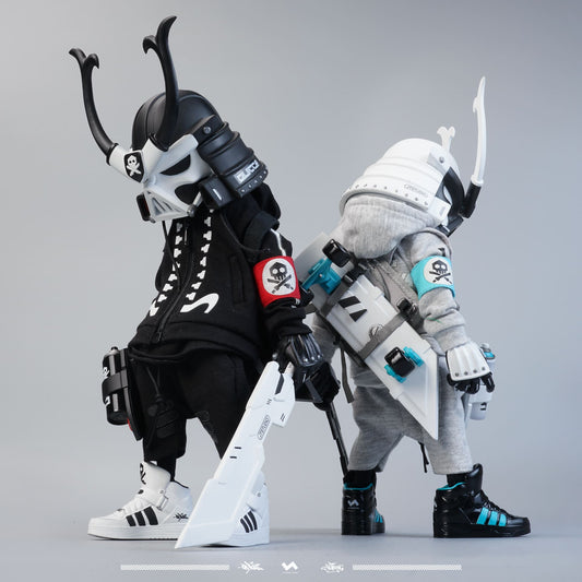 1:8 GHOST OF KUROSAWA ACTION FIGURES 8" 2GO Series #2 Kurosawa Original Black + Kurosawa White Ghost