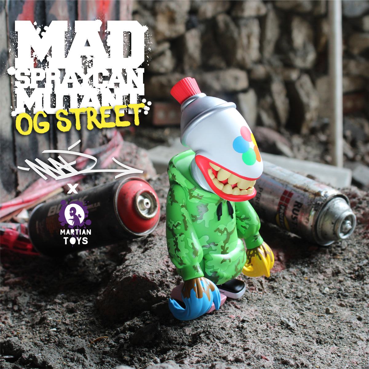 ラリースミス　MADーKUN Mad Spraycan Mutant OG STREET by Jeremy MadL x Martain Toys