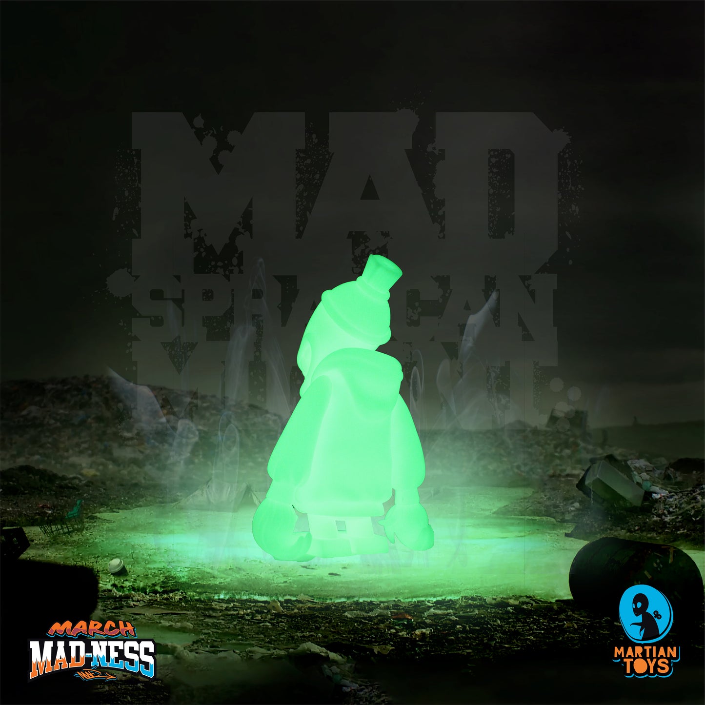 "GID BLANK" Mad Spraycan Mutant by Jeremy MadL  x  Martian Toys