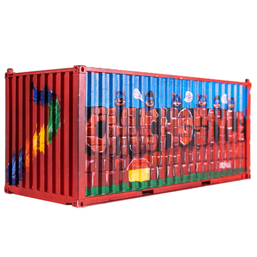 1:20 Scale Container - White #2 "CIRCLE" DIY Martian Toys Shipping Crate