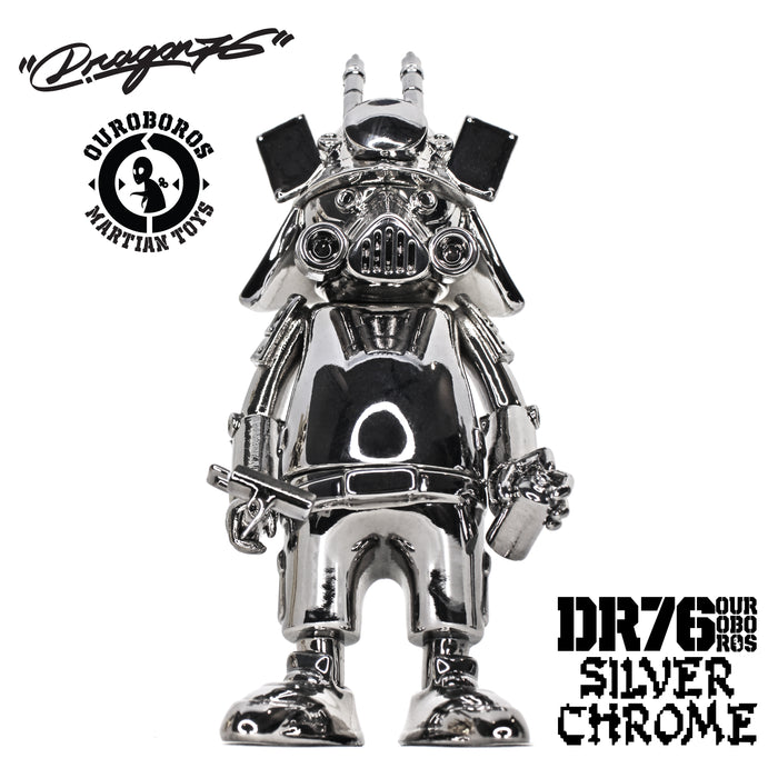 DR76 Ouroboros SILVER CHROME 6" by  Dragon76  x  Martian Toys