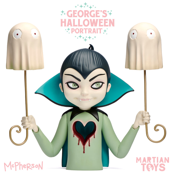 "George’s Halloween Portrait" Vinyl Art Sculpture  by  Tara McPherson  x  Martian Toys