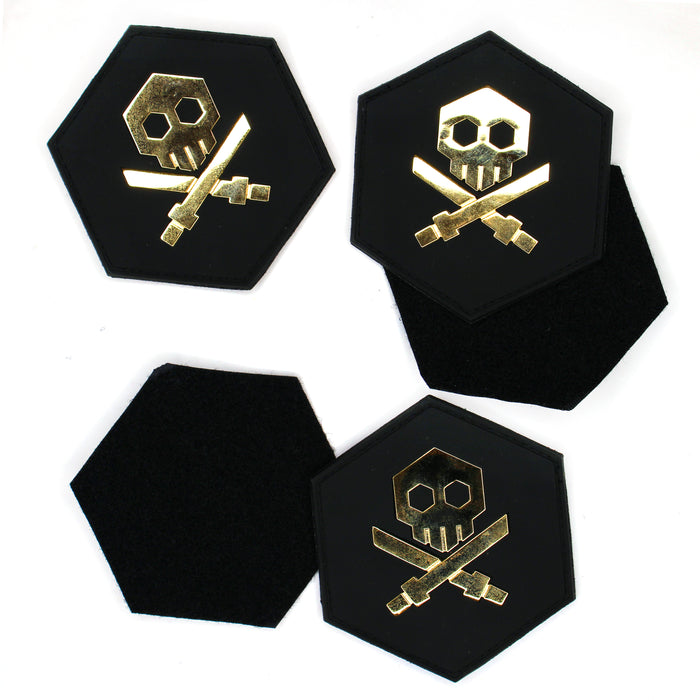 NEW QUICCS 1:1 Scale Bullet Punk Patch WHITE, GOLD and SILVER