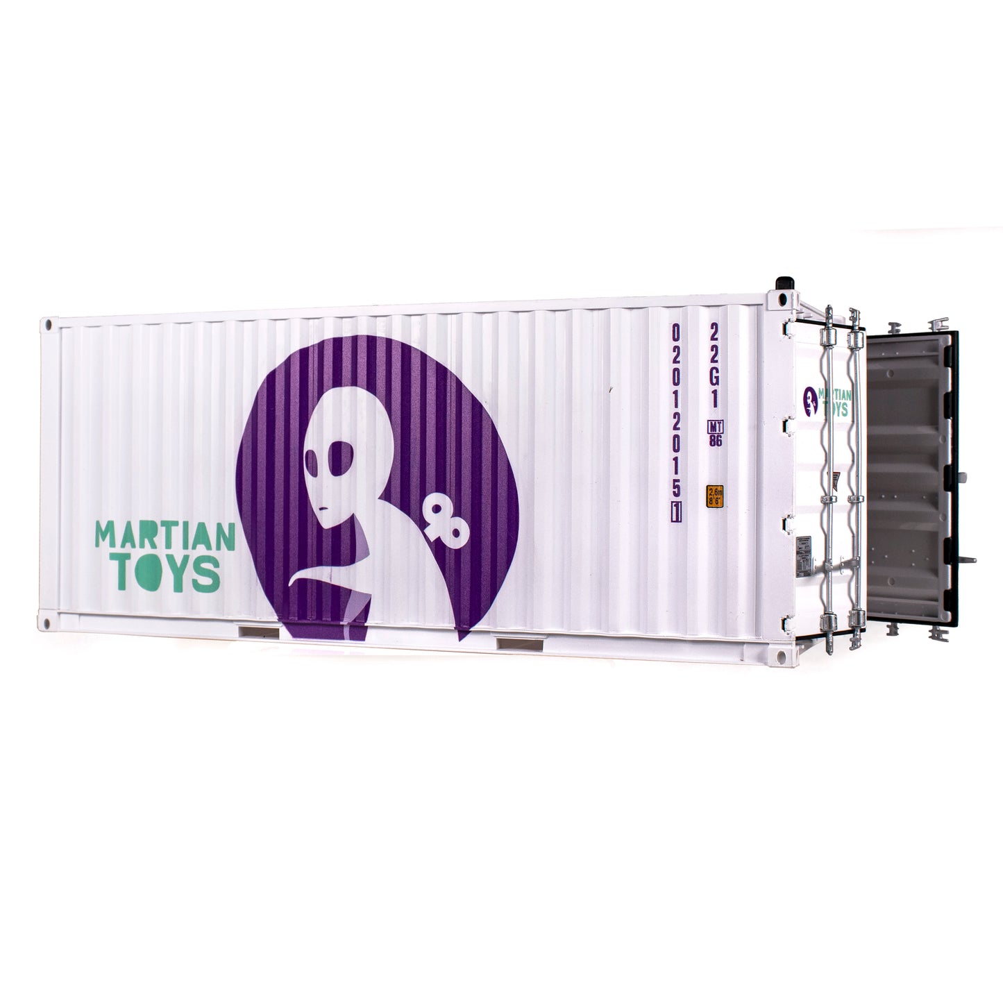 1:20 Scale Container - White #2 "CIRCLE" DIY Martian Toys Shipping Crate