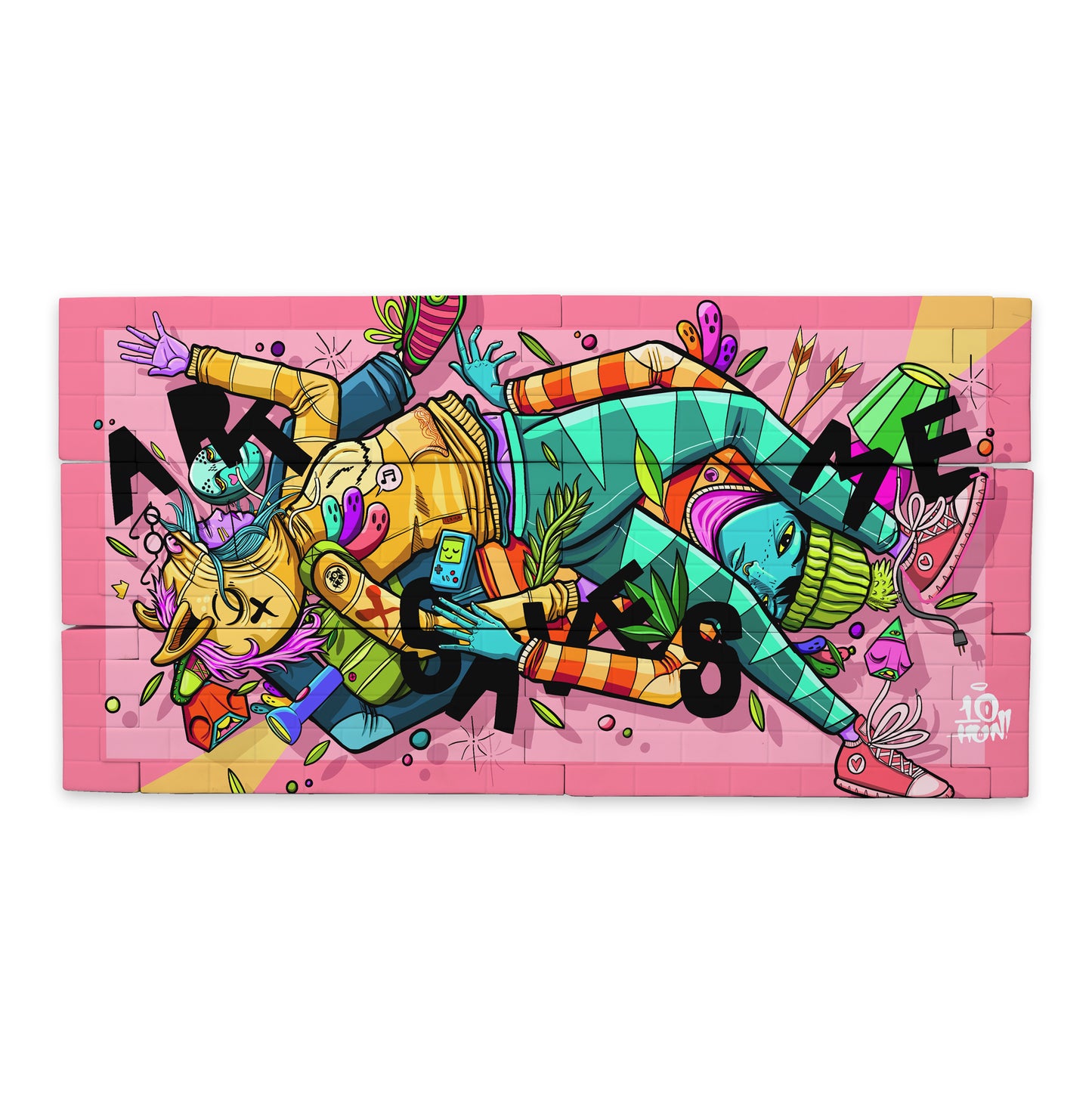 BLOCKBUSTERZ - a Vinyl Mural Wall Set - 6 Piece by Ten Hundred x Martian Toys