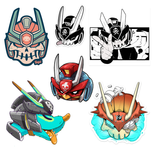 Team Teq Stickers by Various Artists x Martian Toys