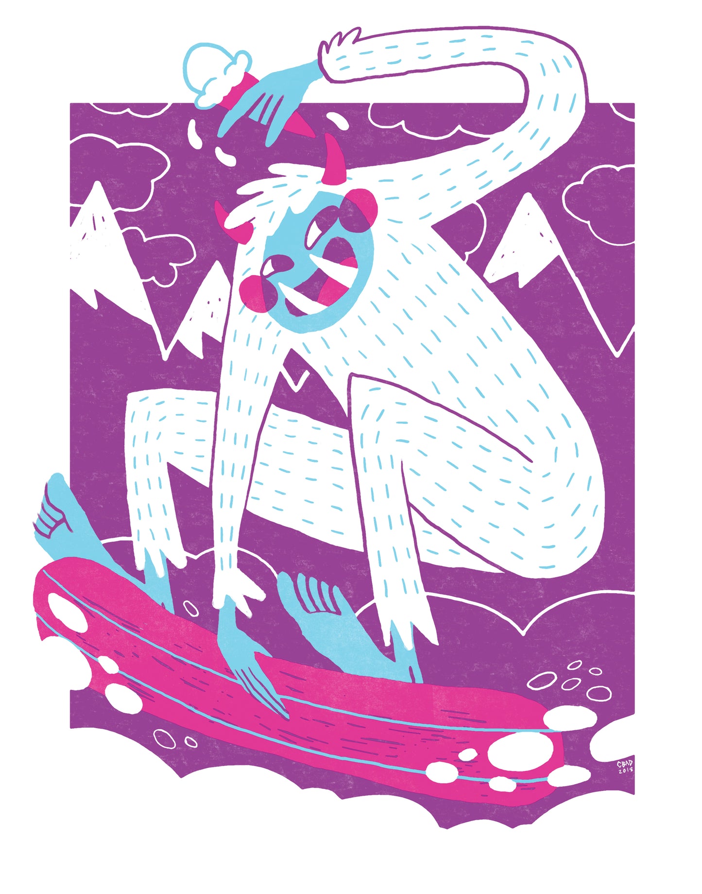 Cassie Kelly Yeti Snowboarding Poster