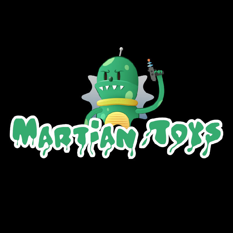 Green Alien Martian toys T-shirt by MrBiscuit