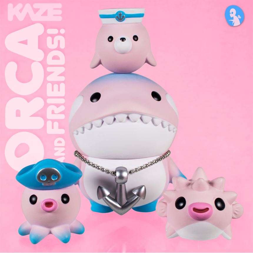 Orca & Friends PINK by Kaze Tee  x  Martian Toys