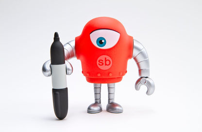 Sketchbot Red (variant 05) by Steve Talkowski