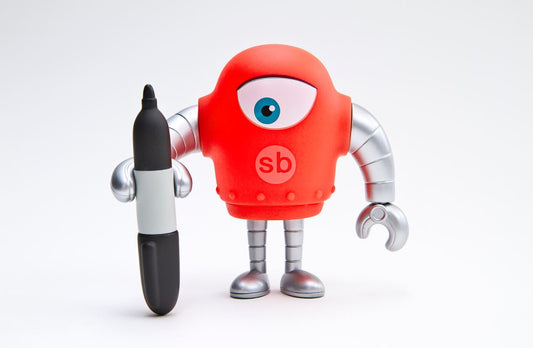 Sketchbot Red (variant 05) by Steve Talkowski