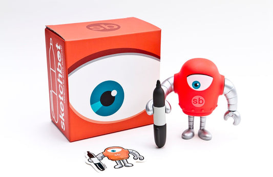 Sketchbot Red (variant 05) by Steve Talkowski